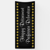 Happy Retirement einfach elegant mit goldenen Ster Banner (Vertikal)