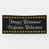 Happy Retirement einfach elegant mit goldenen Ster Banner (Horizontal)