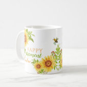 Happy Retirement Floral Personalisiert White Tasse (Vorderseite Links)