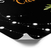 Happy Retirement Floral Sonnenblume Schwarz Poster (Ecke)