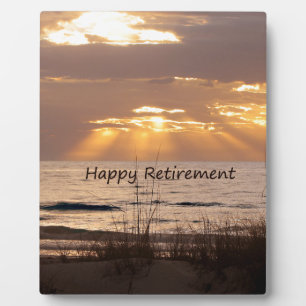 Happy Retirement - Florida Ocean Sunset Fotoplatte