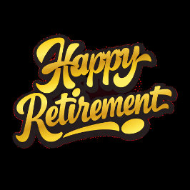Happy Retirement Food and Beverage Label Set Weinetikett