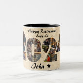 Happy Retirement Foto Collage Tasse - Individuelle (Mittel)