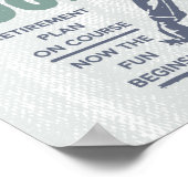 Happy Retirement Funny Retro Golf Party Poster (Ecke)