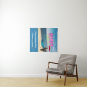Happy Retirement Funny Surreal Beach Scene Wandteppich (Beispiel (Horizontal))