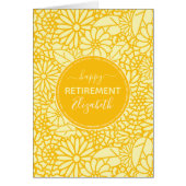 Happy Retirement gelber daisy Muster Name (Vorne)