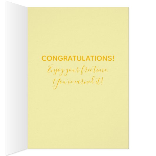 Happy Retirement gelber daisy Muster Name (Innen (Rechts))