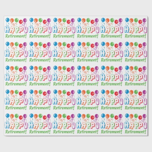 Happy Retirement Geschenkpapier (Flach)