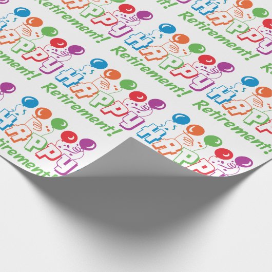 Happy Retirement Geschenkpapier (Ecke)
