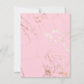 Happy Retirement Glückwunschs Marble Blush Pink Mitteilungskarte (Rückseite)