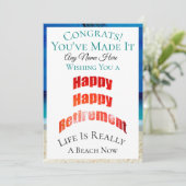 Happy Retirement Glückwunschs und Name - Karte (Stehend Vorderseite)