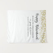 Happy Retirement Gold Confetti Script Personalisie Wandteppich (Vorderseite (Horizontal))