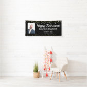 Happy Retirement Gold mit Confetti One Foto Bann Banner (Insitu)