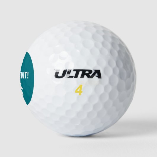 Happy Retirement Golf Ball Set mit Palmenlogo (Logo)