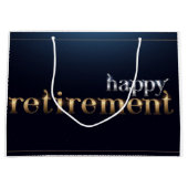 Happy Retirement Große Geschenktüte (Vorderseite)