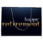 Happy Retirement Große Geschenktüte (Rückseite)