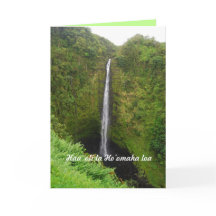 Happy Retirement, Hawaiian, Akaka Falls, Card