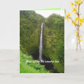 Happy Retirement, Hawaiian, Akaka Falls, Card Karte (Gelbe Blume)