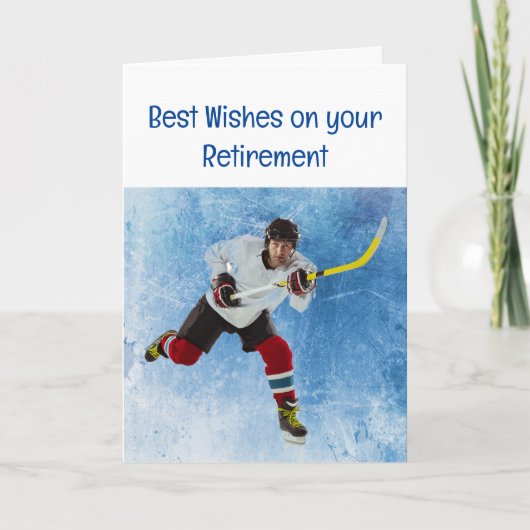 Happy Retirement Ice Hockey Sport Karte (Vorderseite)