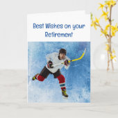 Happy Retirement Ice Hockey Sport Karte (Gelbe Blume)