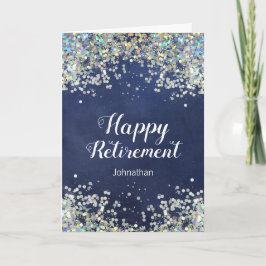 Happy Retirement Imitate Glitzer Confetti Karte