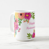 Happy Retirement Kaffeetasse (Vorderseite Links)