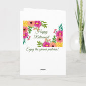 Happy Retirement Karte (Rückseite)