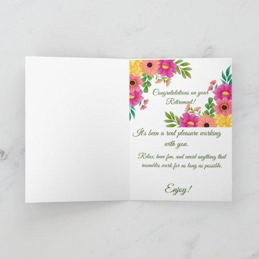 Happy Retirement Karte (Innenseite)