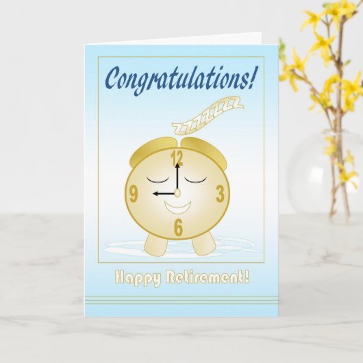 Happy Retirement Karte (Gelbe Blume)