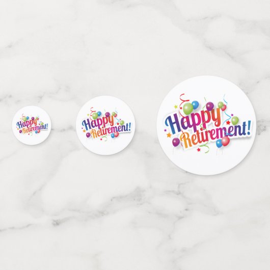 Happy Retirement Konfetti (Vorderseiten)
