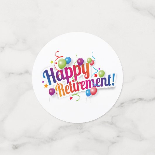 Happy Retirement Konfetti (Klein Vorderseite)