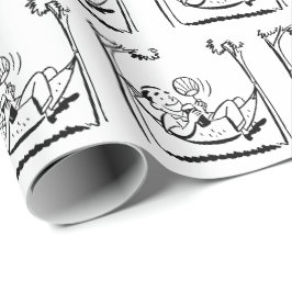 Happy Retirement Man in Hammock Geschenkpapier
