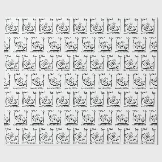 Happy Retirement Man in Hammock Geschenkpapier (Flach)