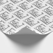 Happy Retirement Man in Hammock Geschenkpapier (Ecke)