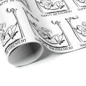 Happy Retirement Man in Hammock Geschenkpapier (Rolleneckpunkt)