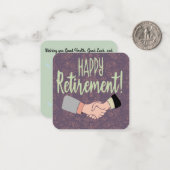 Happy Retirement Mitteilungskarte (Vorderseite/Rückseite Beispiel)