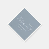 Happy Retirement Modern Dusty Blue Personalized  Serviette (Ecke)