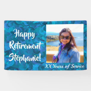 Happy Retirement Ocean Blue Foto Retirement Party Banner