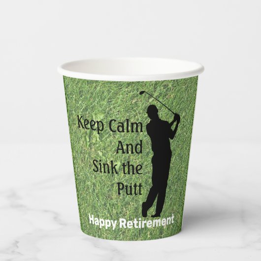 Happy Retirement Paper Cup Pappbecher (Rückseite)