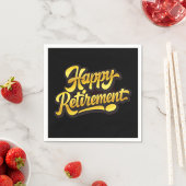 Happy Retirement Paper Napkin Serviette