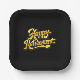 Happy Retirement Paper Plate Pappteller