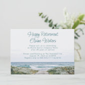 Happy Retirement Party Boardwalk Ocean Einladung (Stehend Vorderseite)