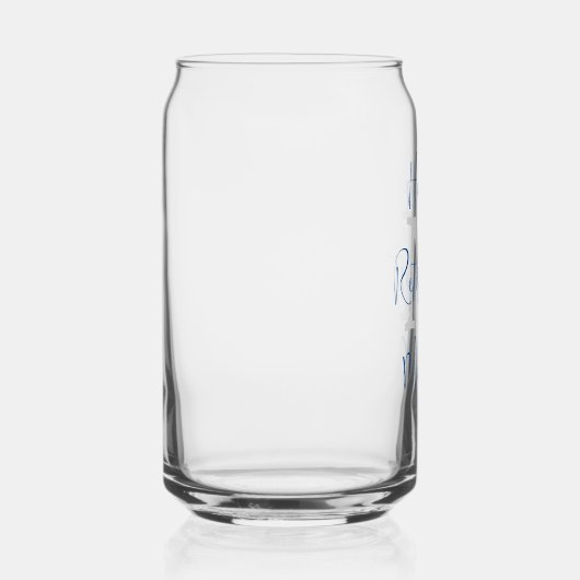 Happy Retirement Party Gray Monogram Blue Name Dosenglas (Rechts)