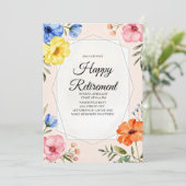 Happy Retirement Party Invitation Einladung (Stehend Vorderseite)