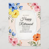 Happy Retirement Party Invitation Einladung (Vorne/Hinten)