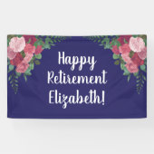 Happy Retirement Party mit Rose Banner (Horizontal)