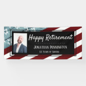 Happy Retirement Party Patriotic Foto Banner (Horizontal)