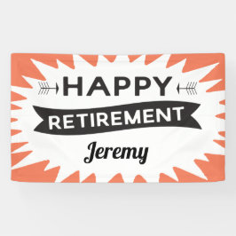 Happy Retirement Party Retro typografisch Banner