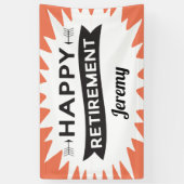 Happy Retirement Party Retro typografisch Banner (Vertikal)