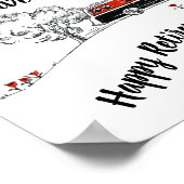 Happy Retirement Party Sign Retro Camper Adventure Poster (Ecke)